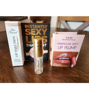 Too Faced Lip Injection Extreme + Tarte Maracuja Juicy